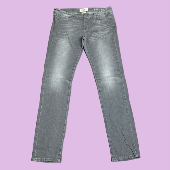 Weekend Max Mara Women’s W111 Skinny Jeans Mid-Rise Gray Wash Sz 16 - Picture 1 of 11